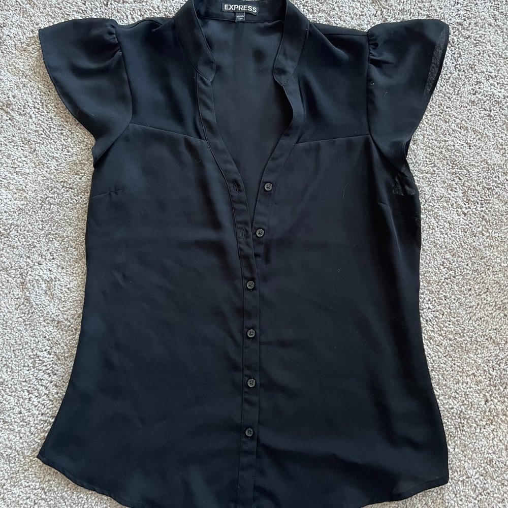 Express Flutter Sleeve Blouse - Size S
